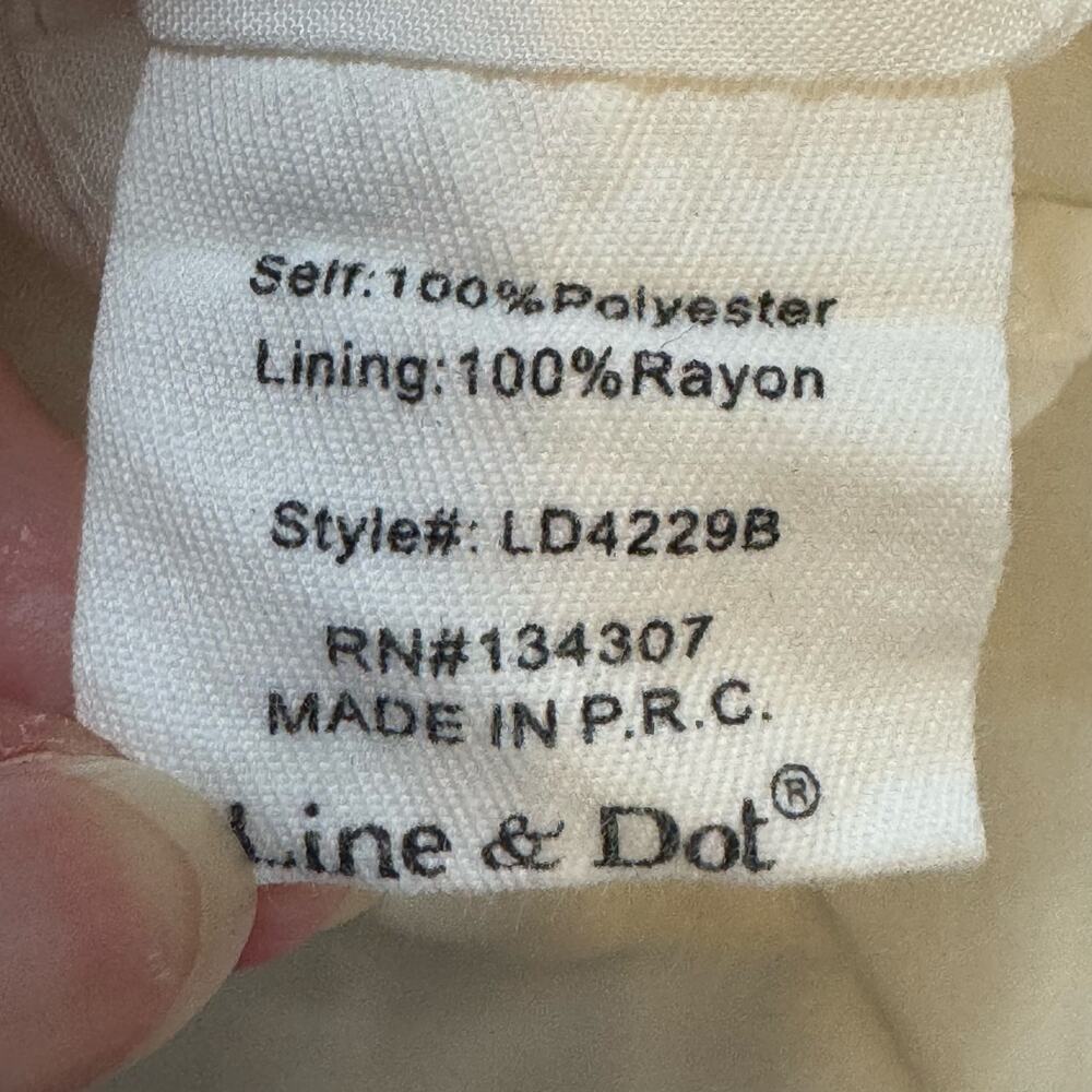 Line & Dot Sleeveless Palm Chiffon Maxi Dress Lime Green Women’s Small - Picture 9 of 9